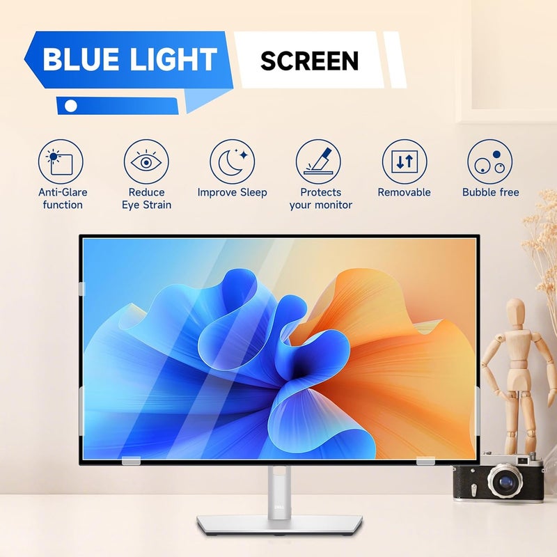 IPROKKO 【2 Pack】 21.5 inch Anti-Blue Light Monitor Screen Protector for 16:9 Widescreen,Removable Anti Glare Blue Light Blocking Screen Filter，LED PC Anti-UV Eye Protection Filter Film - Image 3